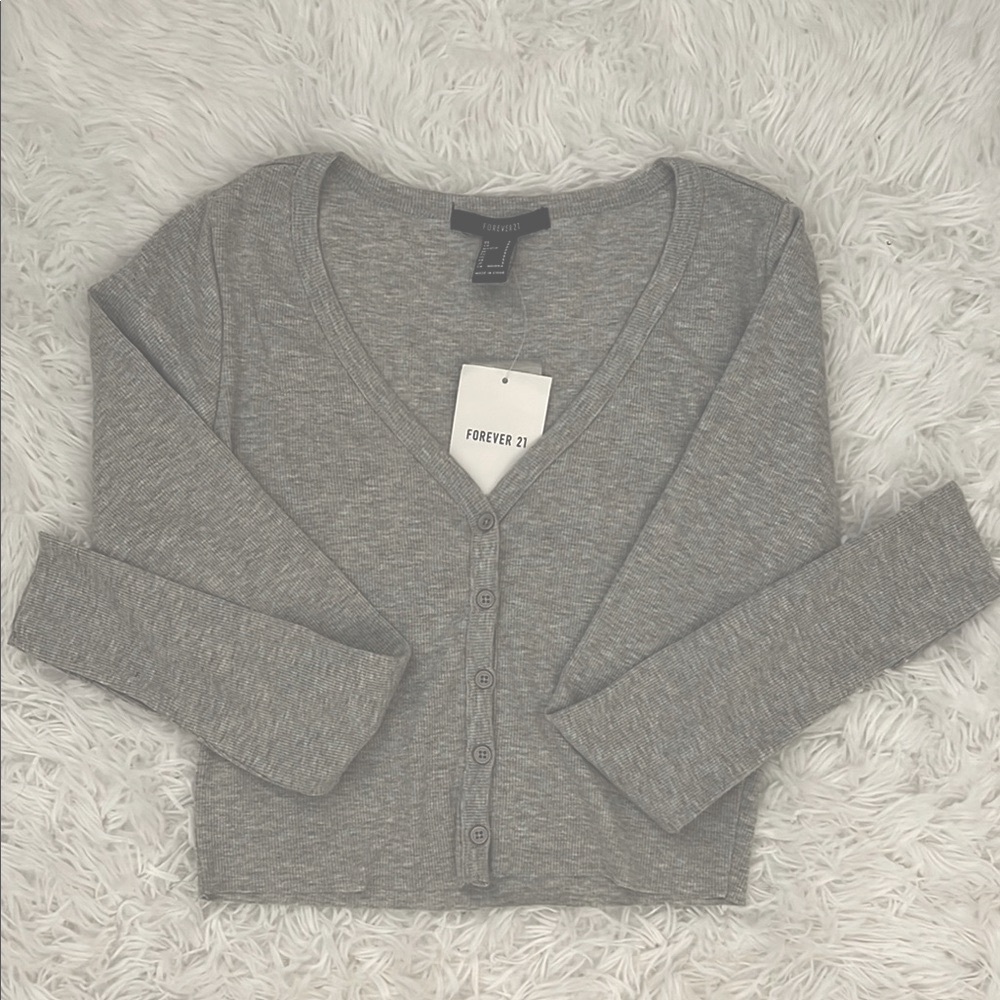 Heather Gray Knit Crop Top